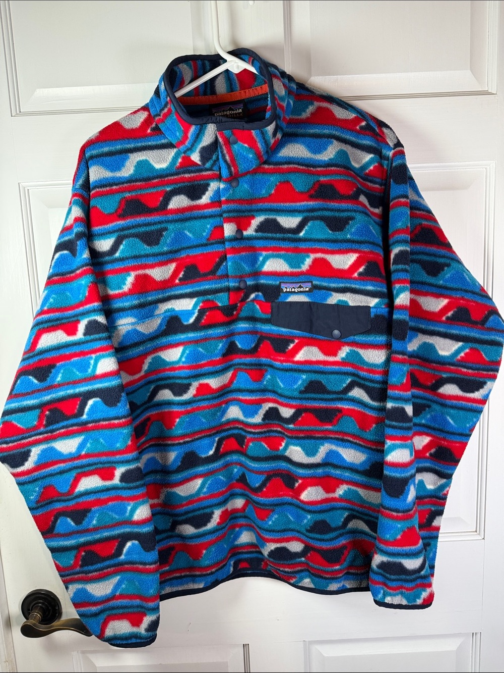 Like New🔥 Patagonia Synchilla Snap-T Fleece Mens L Delta Blue Wave Vintage 2016
